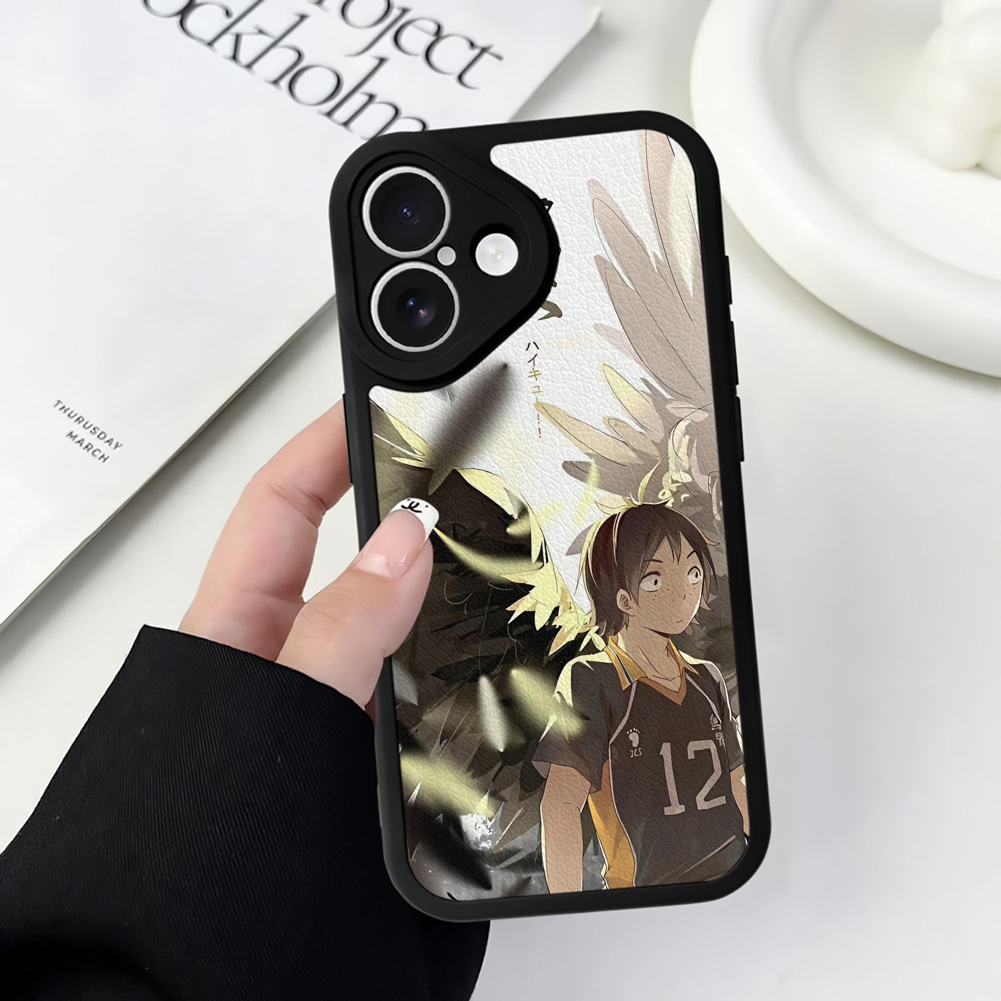 （画像用） ハイキュー!! Haikyu!! 【iPhone 16シリーズ対応】シリコンスマホケース（レザー調） 材質：シリコン